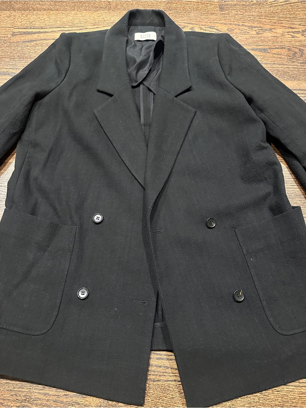 AYR Black Double-Breasted Women's Blazer - Picture 3 of 16